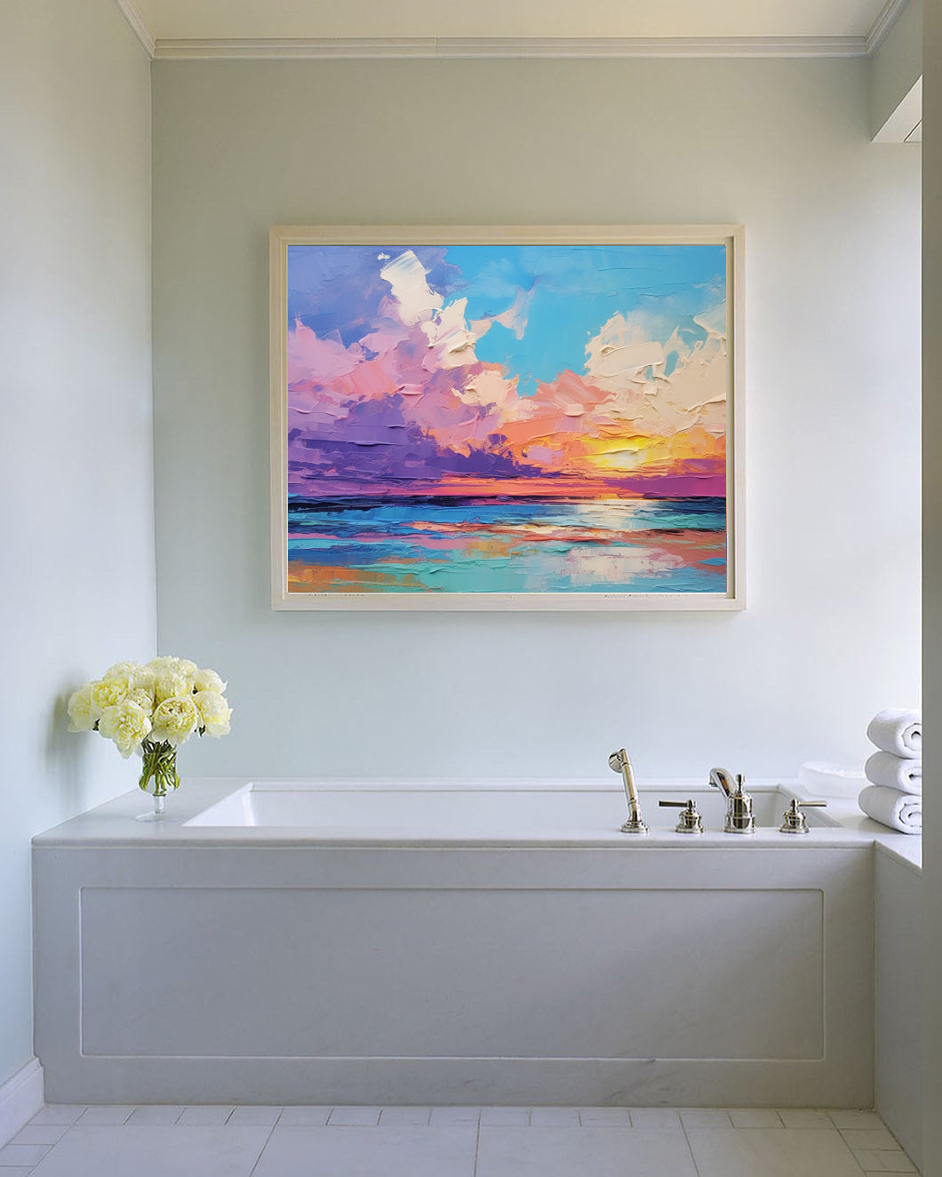 Wallart Radiant Sunset Over Tranquil Sea