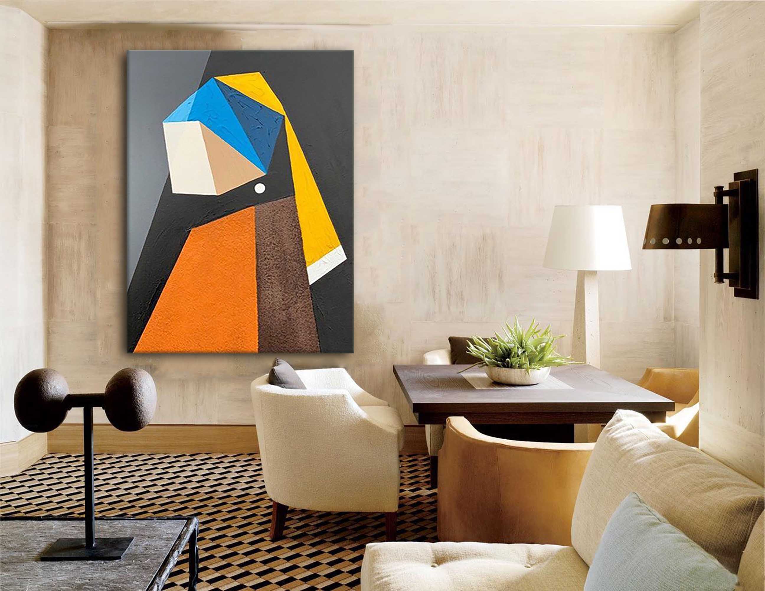 Wallart Geometric Minimalist Portrait Abstract Art