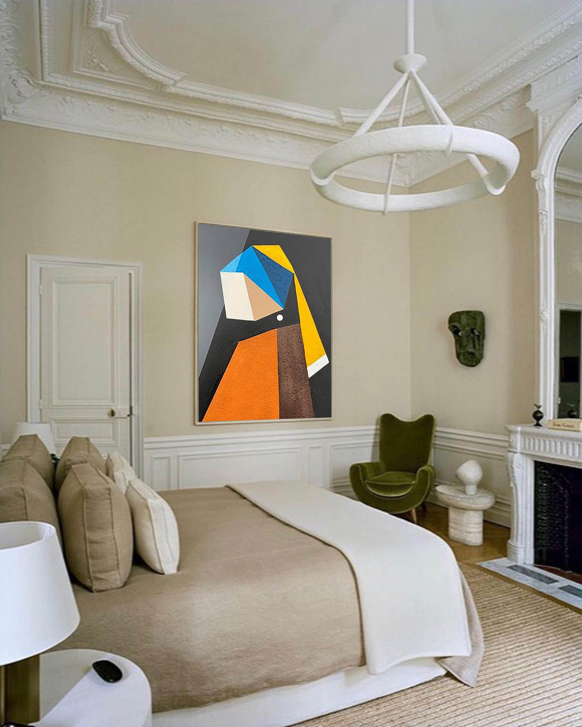 Wallart Geometric Minimalist Portrait Abstract Art