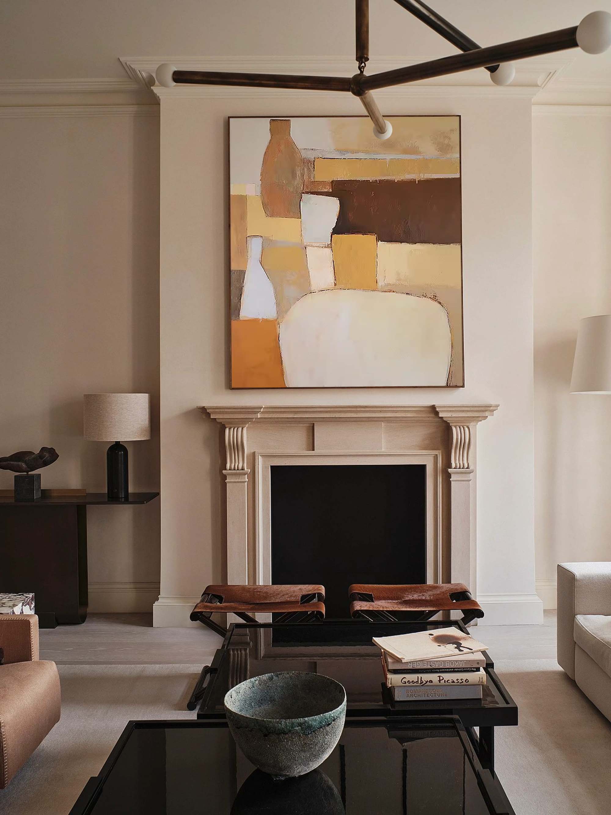 Wallart Minimalist Neutral Tones Abstract Oil Painting