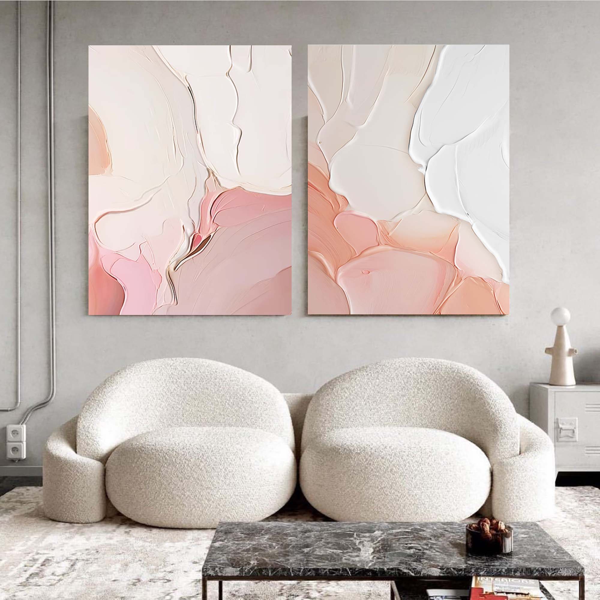 Wallart Blush Tones Minimalist Art Set
