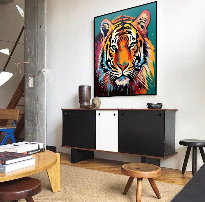 Wallart Majestic Tiger in Vibrant Hues