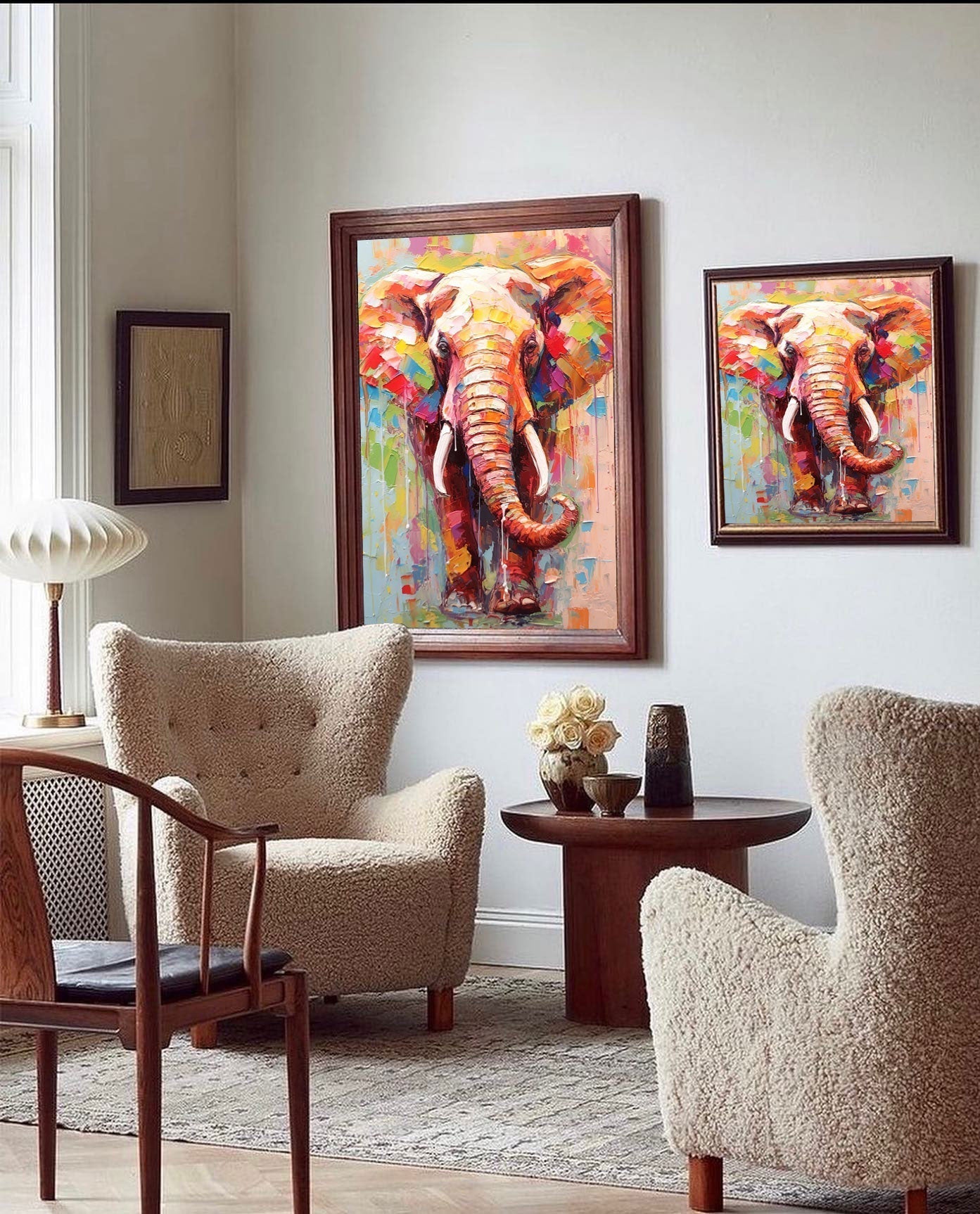 Wallart Radiant Elephant in Vivid Colors
