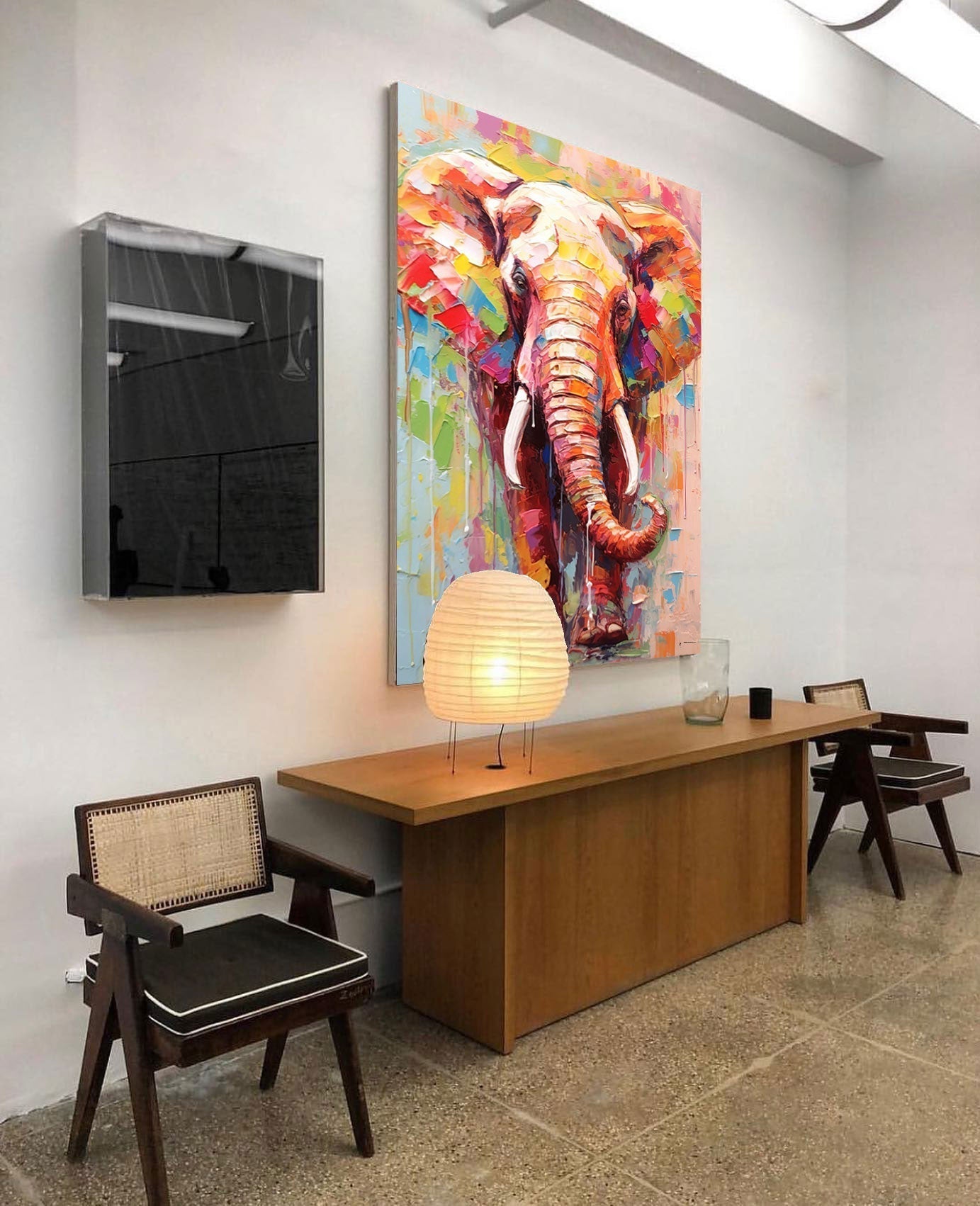 Wallart Radiant Elephant in Vivid Colors