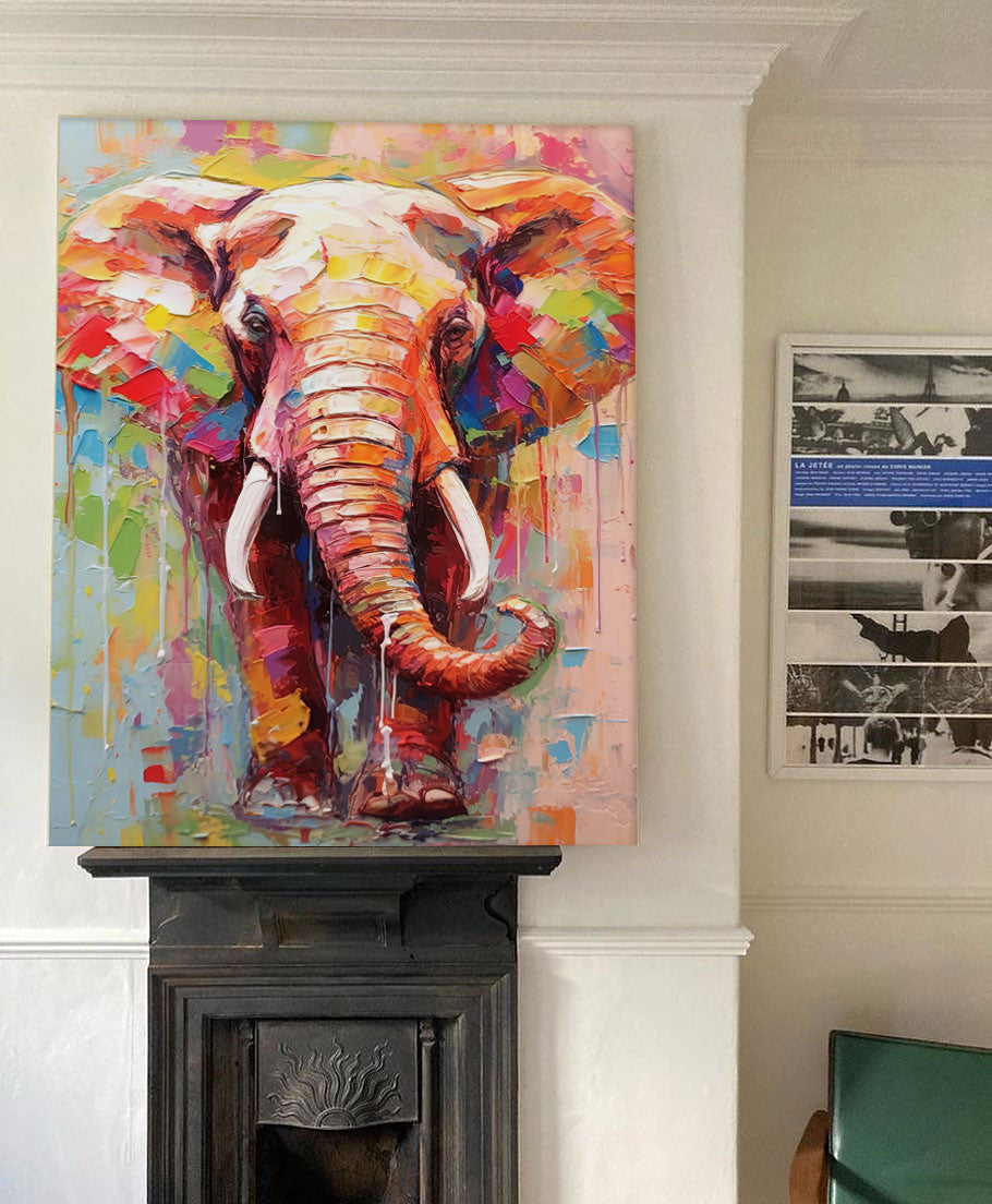 Wallart Radiant Elephant in Vivid Colors