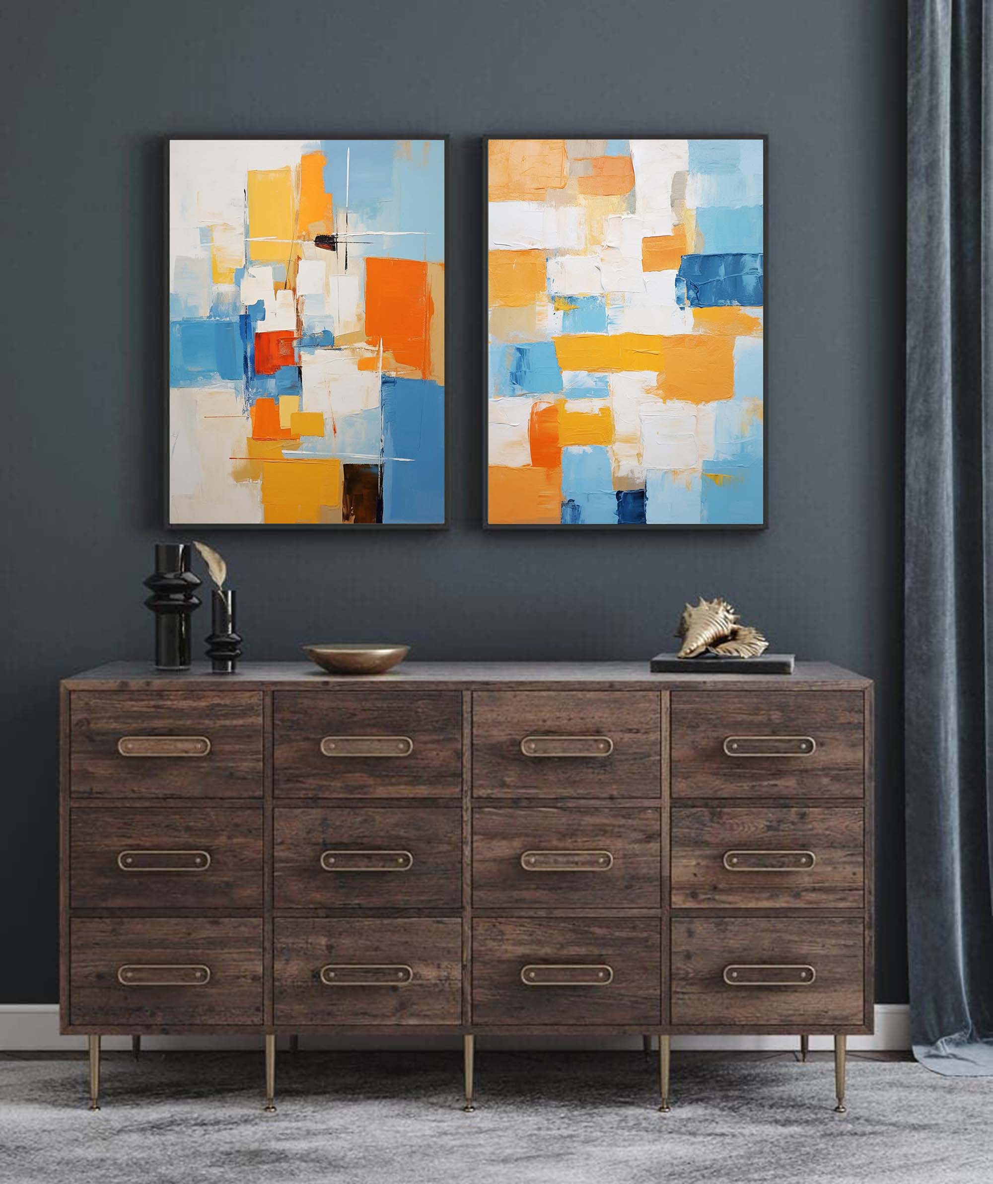 Wallart Vibrant Abstract Color Harmony