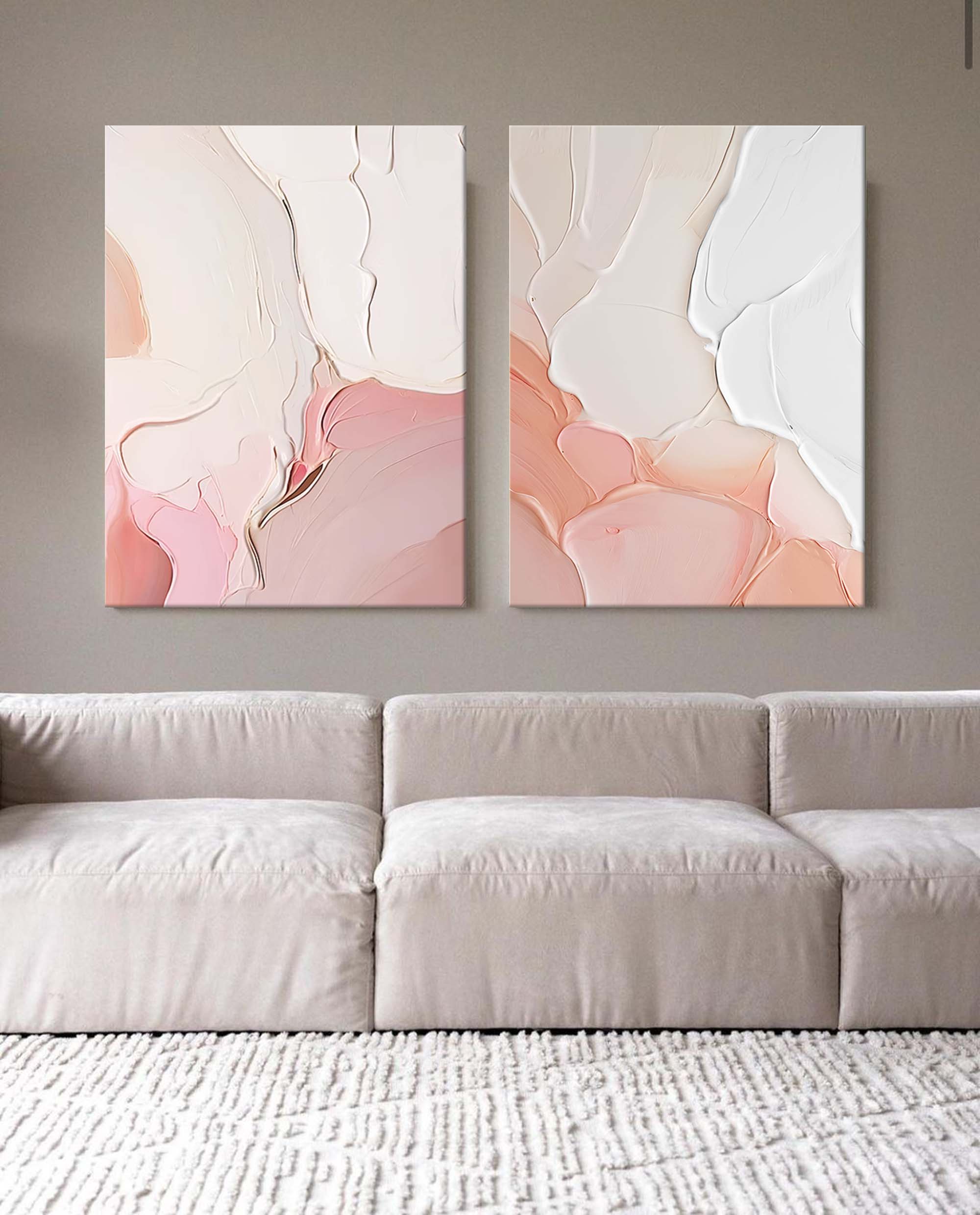 Wallart Blush Tones Minimalist Art Set