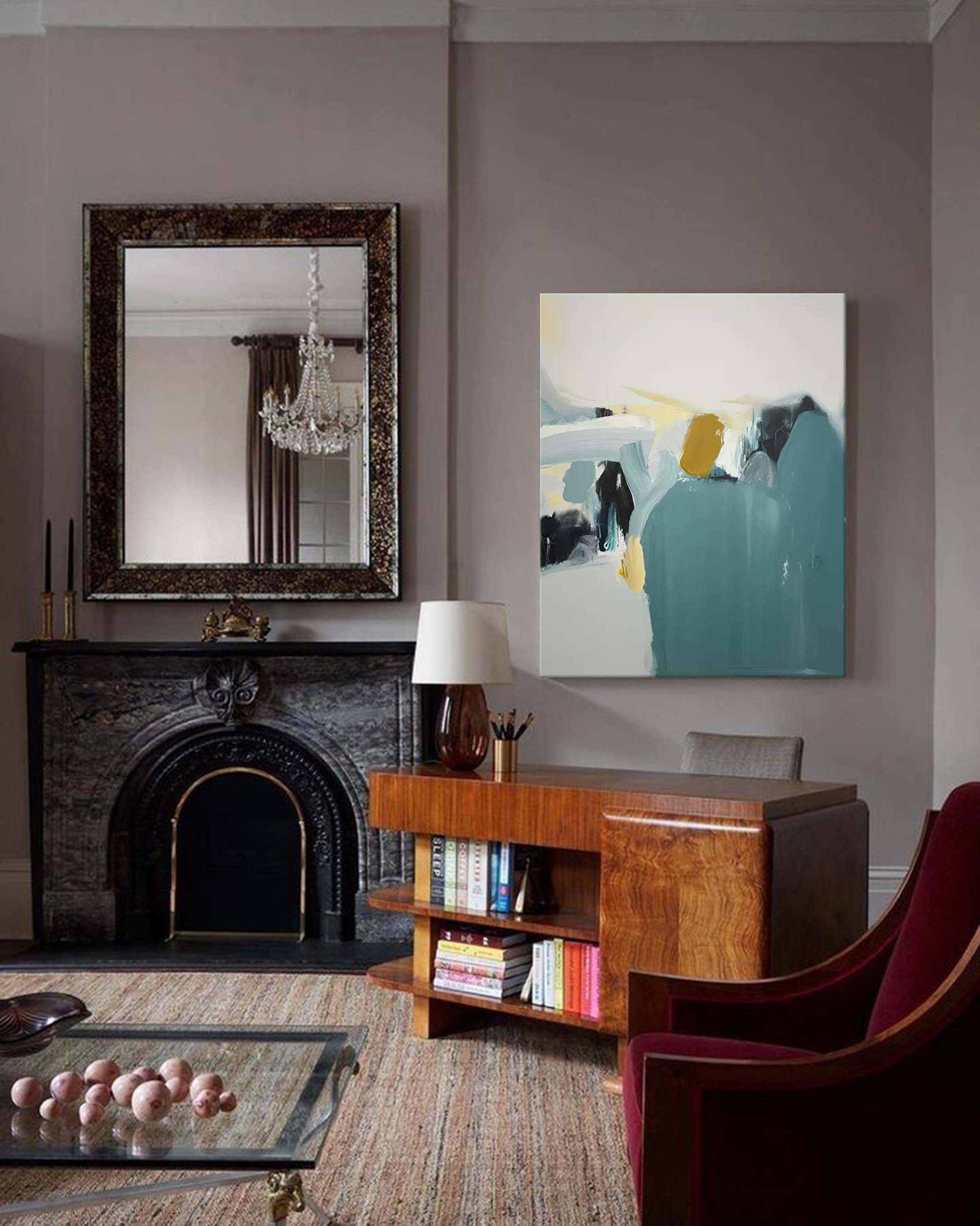 Wallart Abstract Minimalist Serenity â€?Contemporary Oil Painting on Canvas