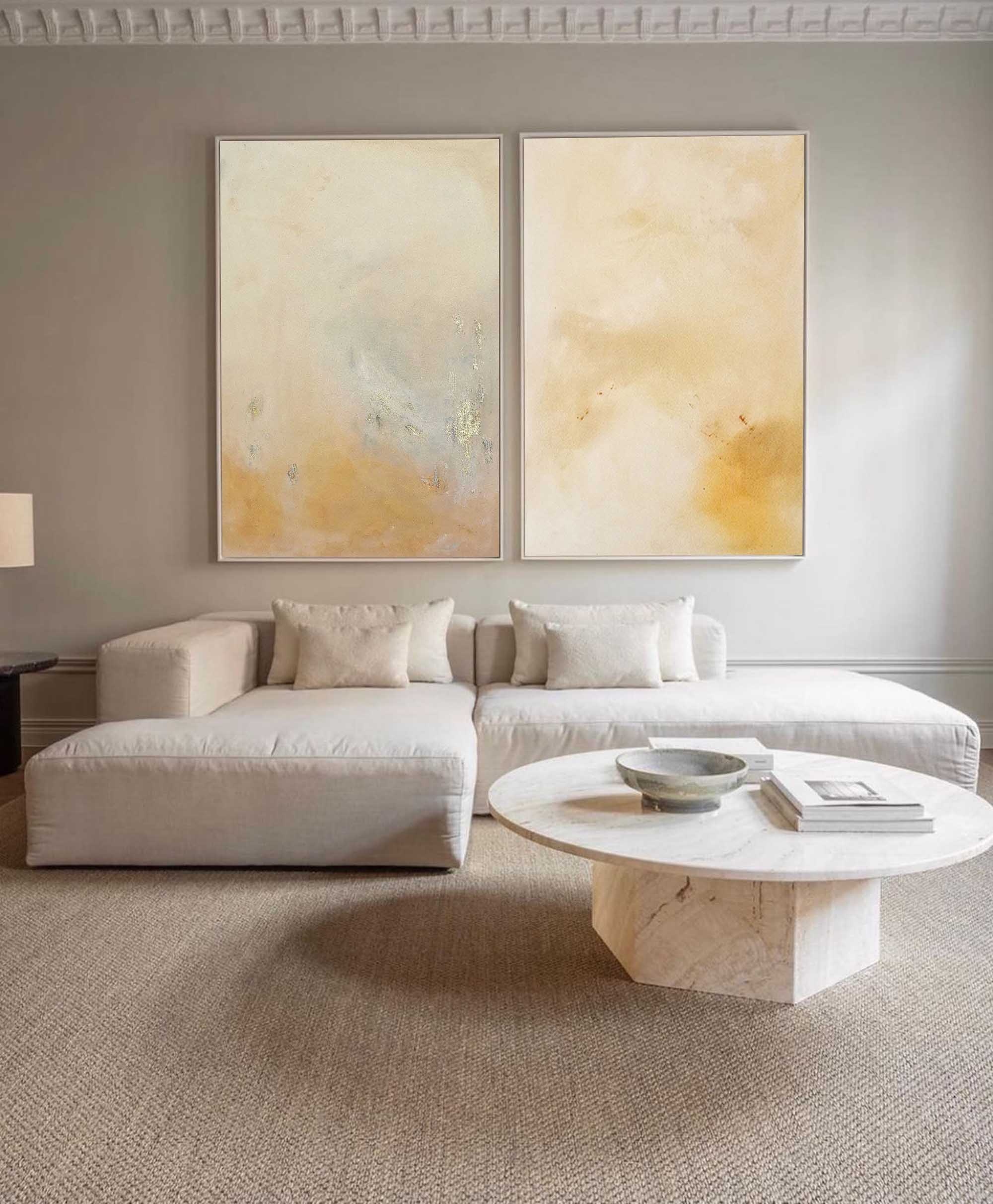 Wallart Neutral Abstract Canvas Art Set
