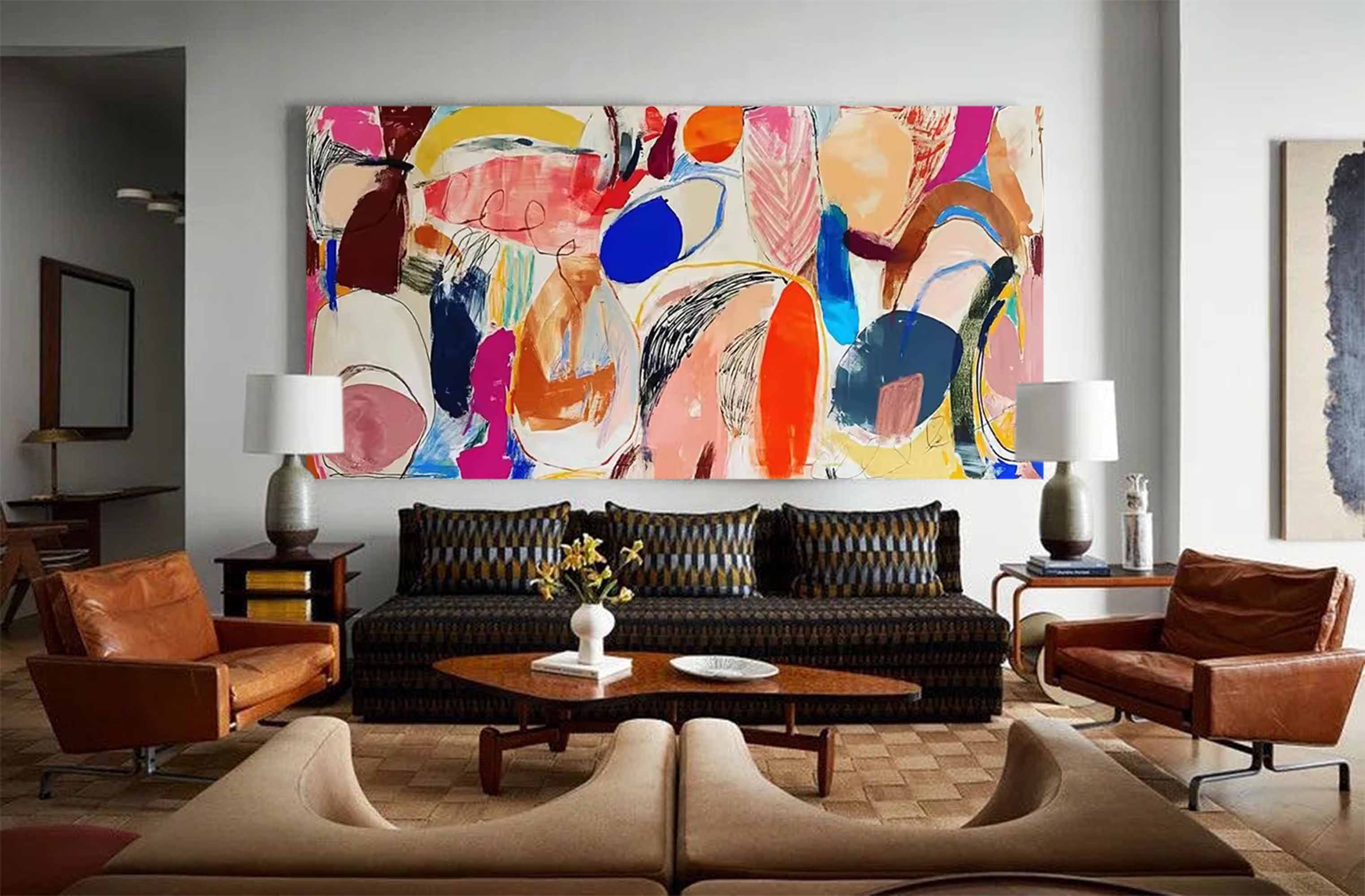 Wallart Colorful Abstract Expression Art