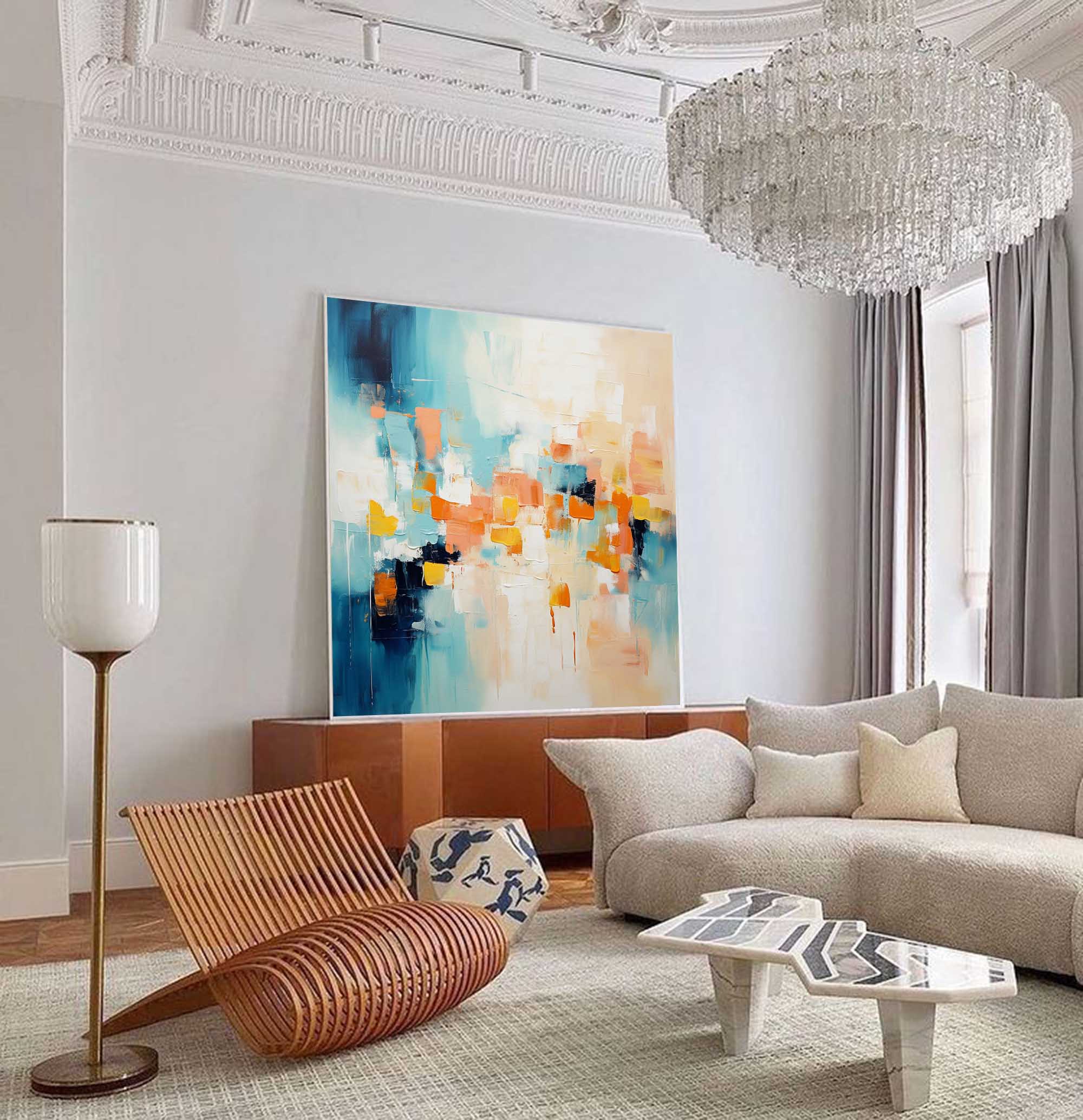 Wallart Modern Abstract Vibrant Canvas Art