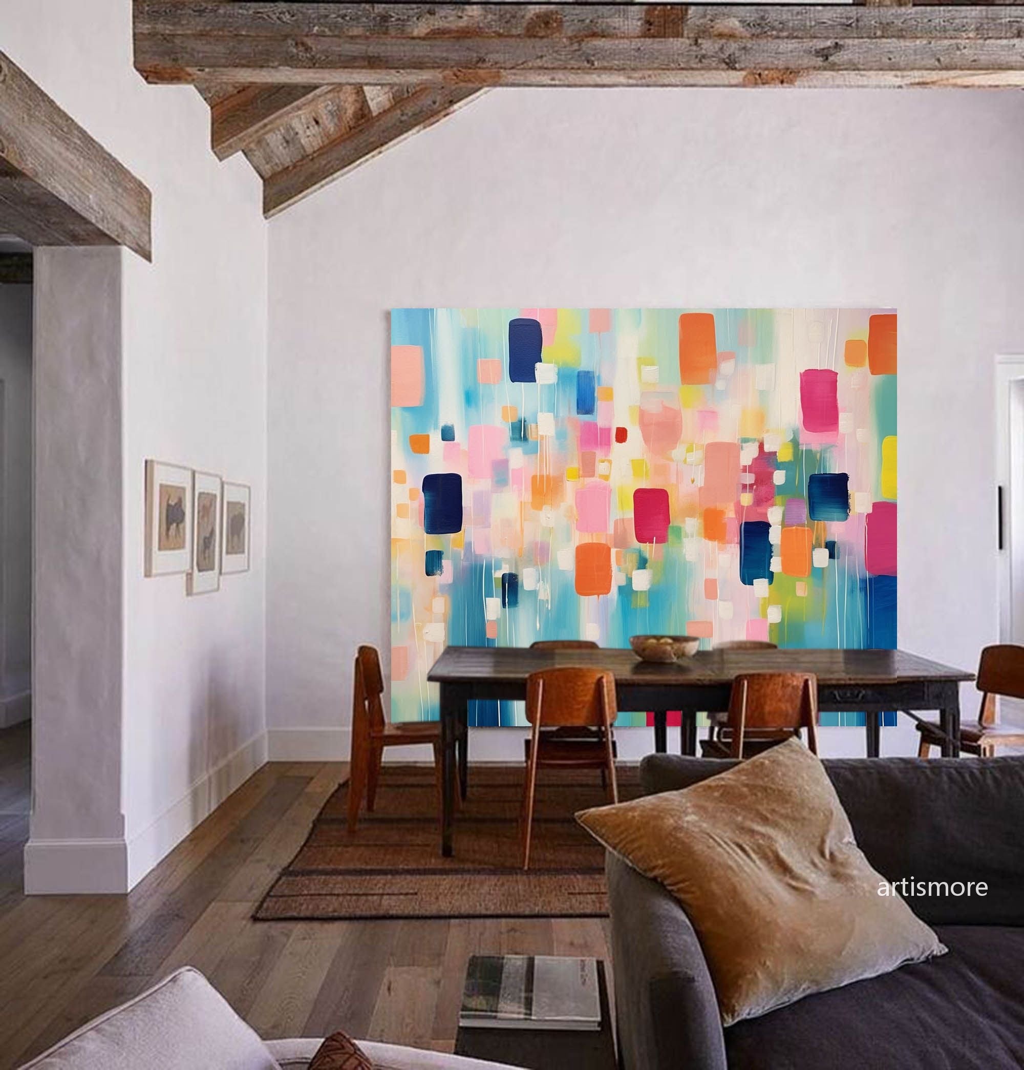Wallart Colorful Geometric Abstract Art