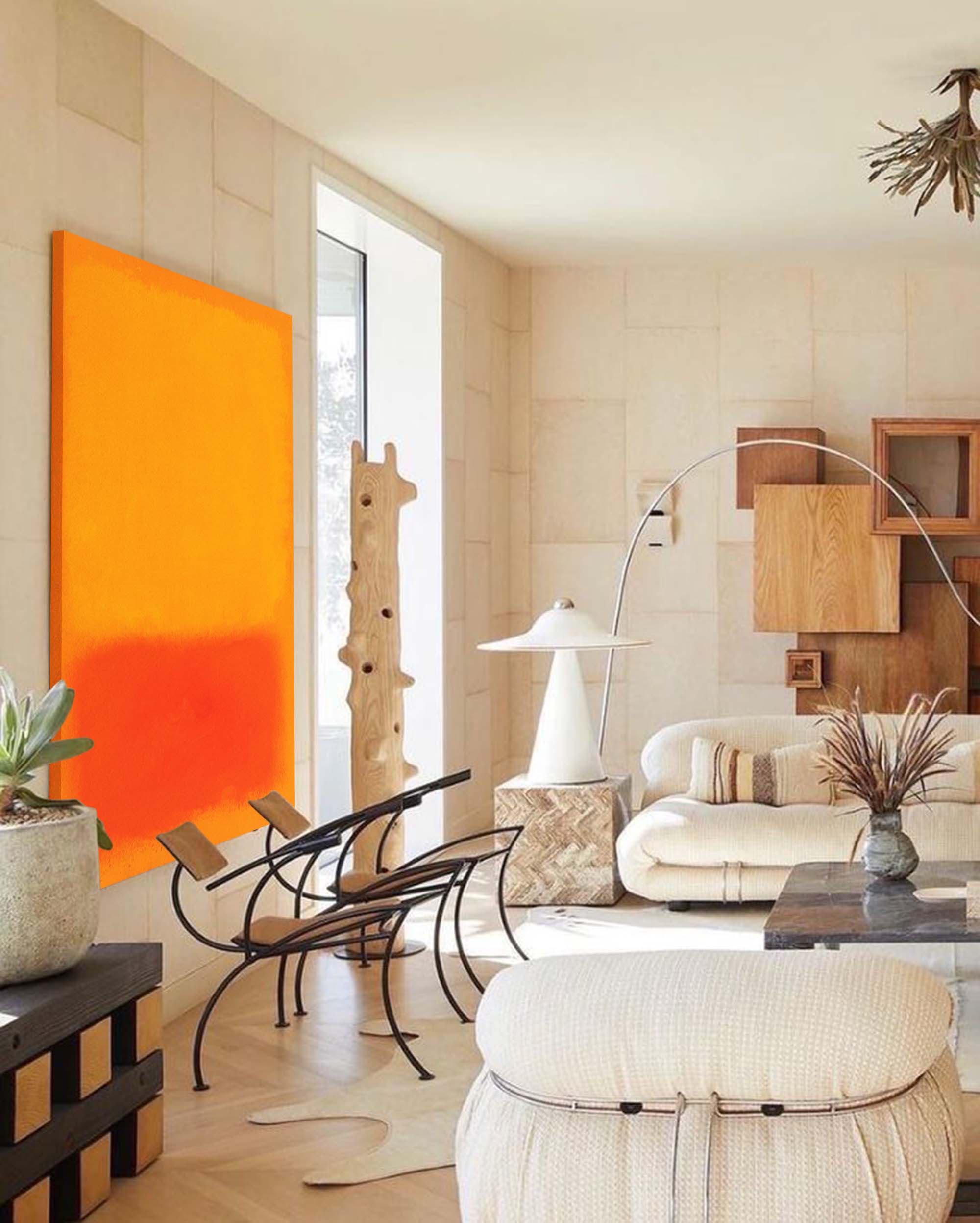 Wallart Bold Warm Toned Abstract Art