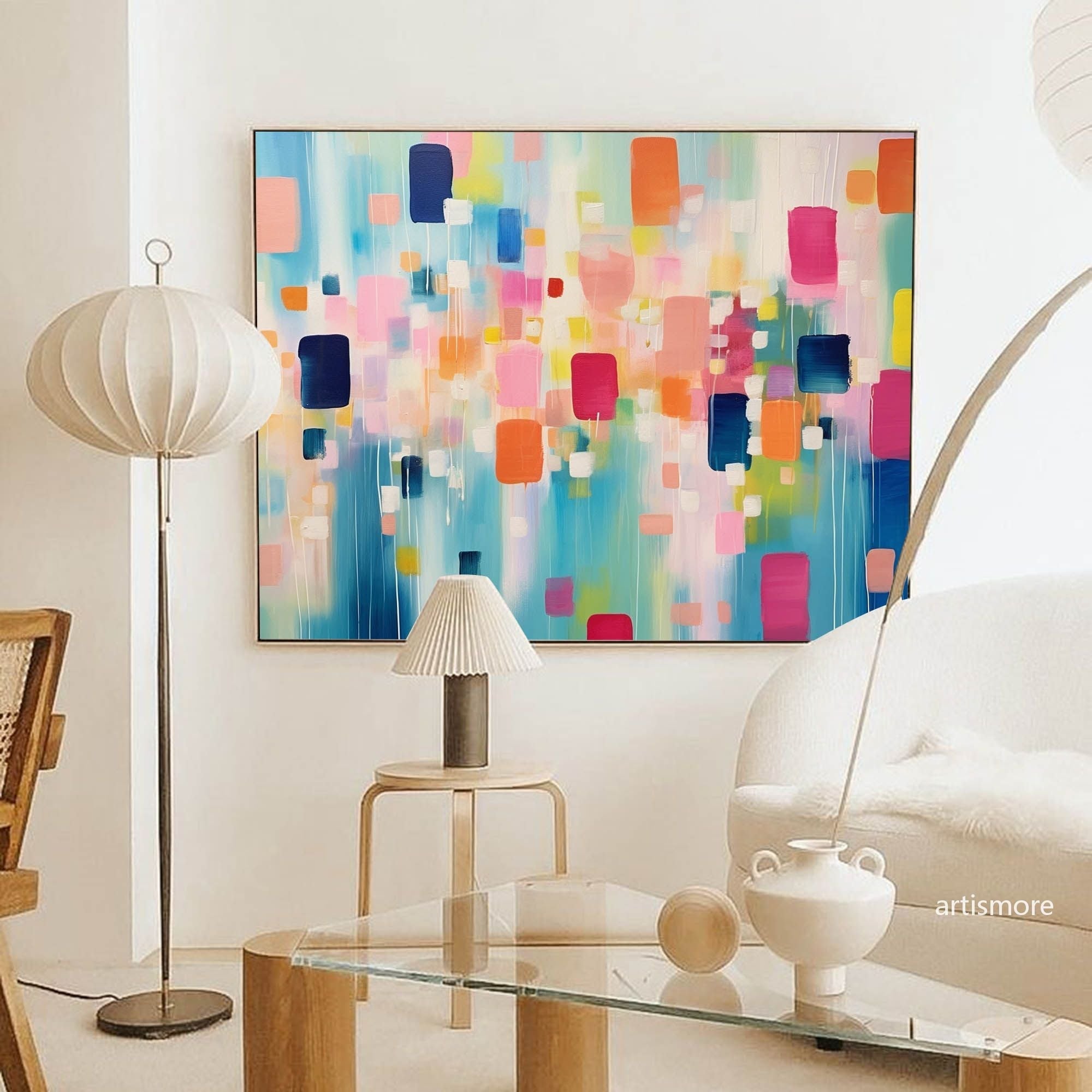 Wallart Colorful Geometric Abstract Art