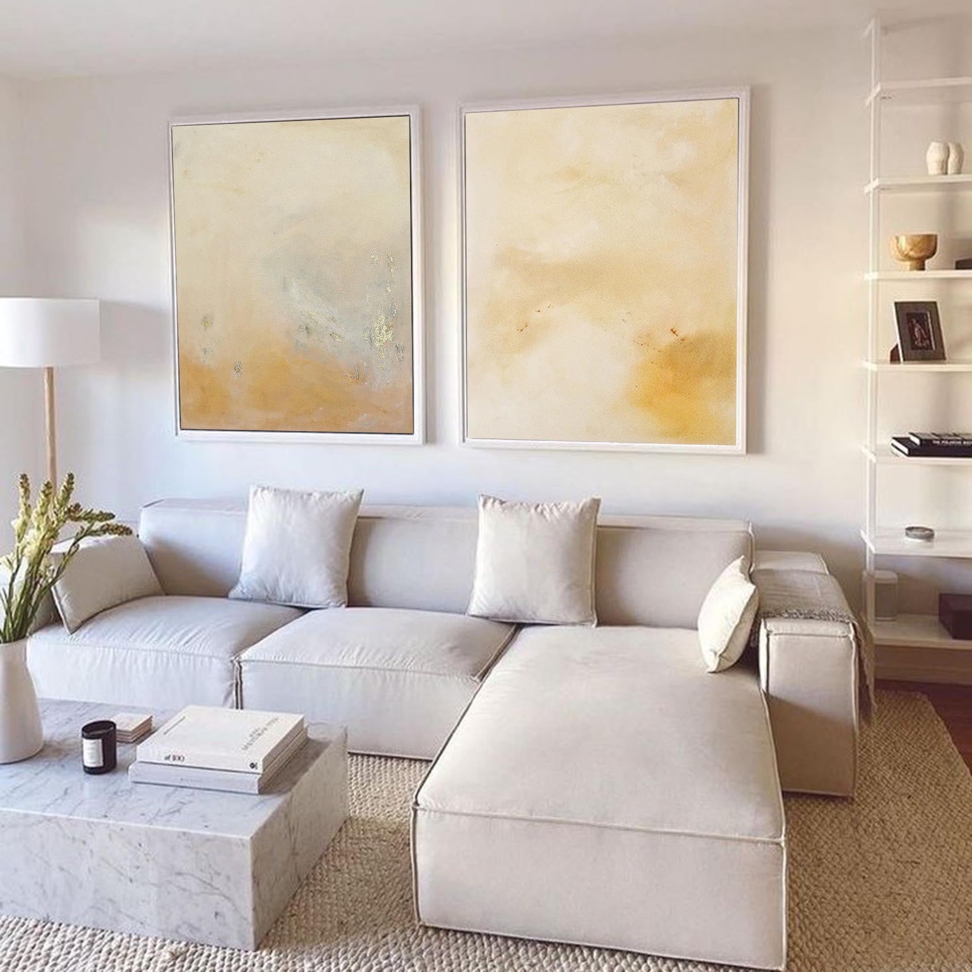 Wallart Neutral Abstract Canvas Art Set