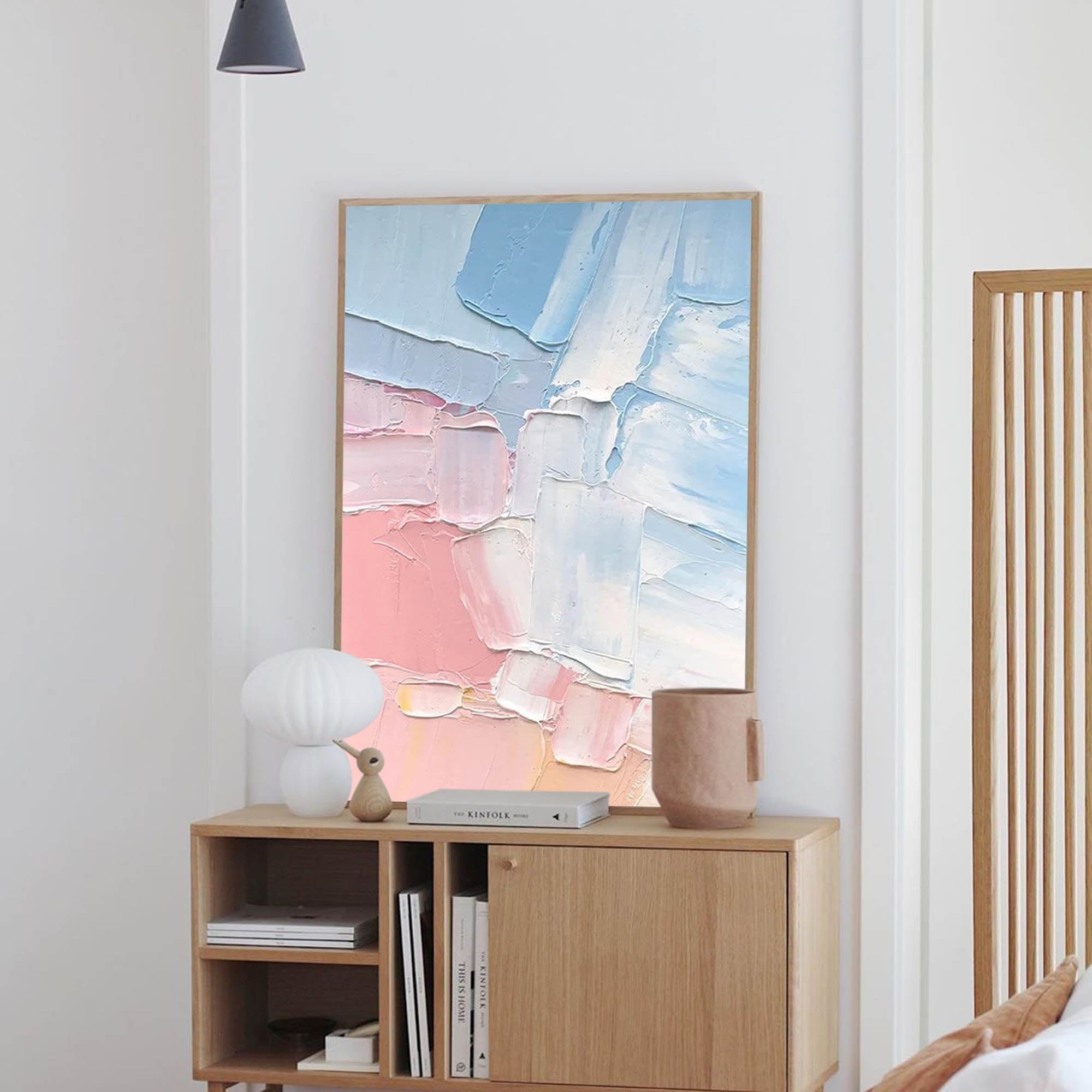 Wallart Soft Pastel Palette Knife Abstract Art
