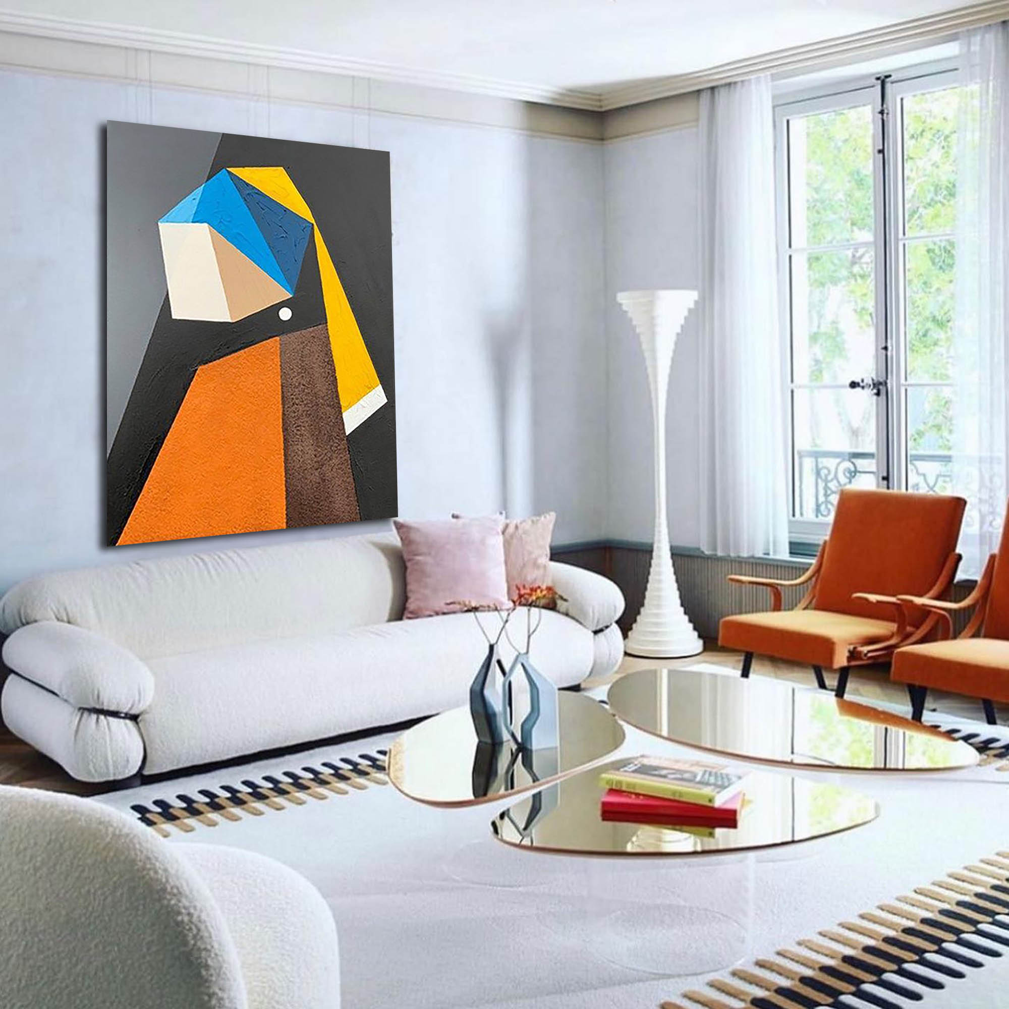 Wallart Geometric Minimalist Portrait Abstract Art