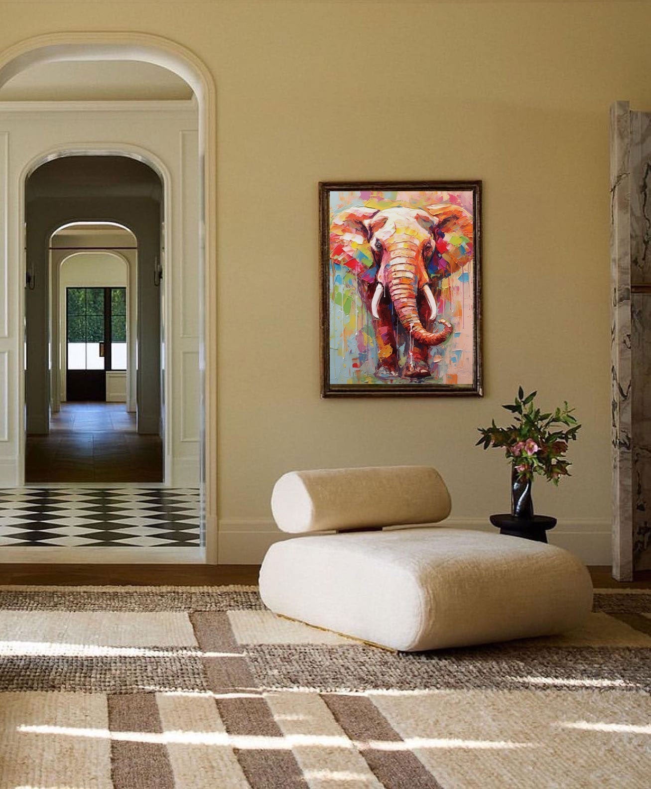 Wallart Radiant Elephant in Vivid Colors