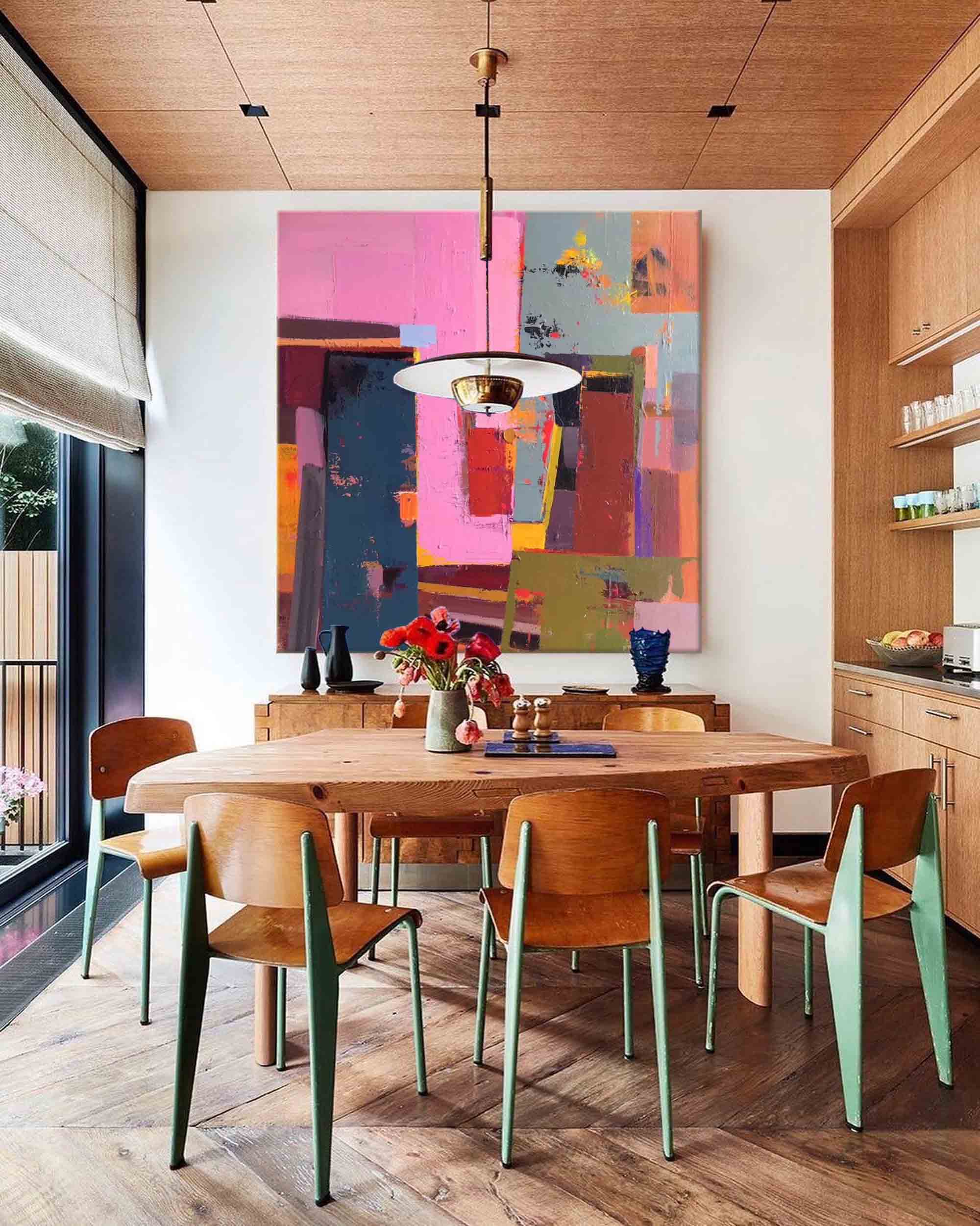 Wallart Bold Abstract Color Block Canvas Art